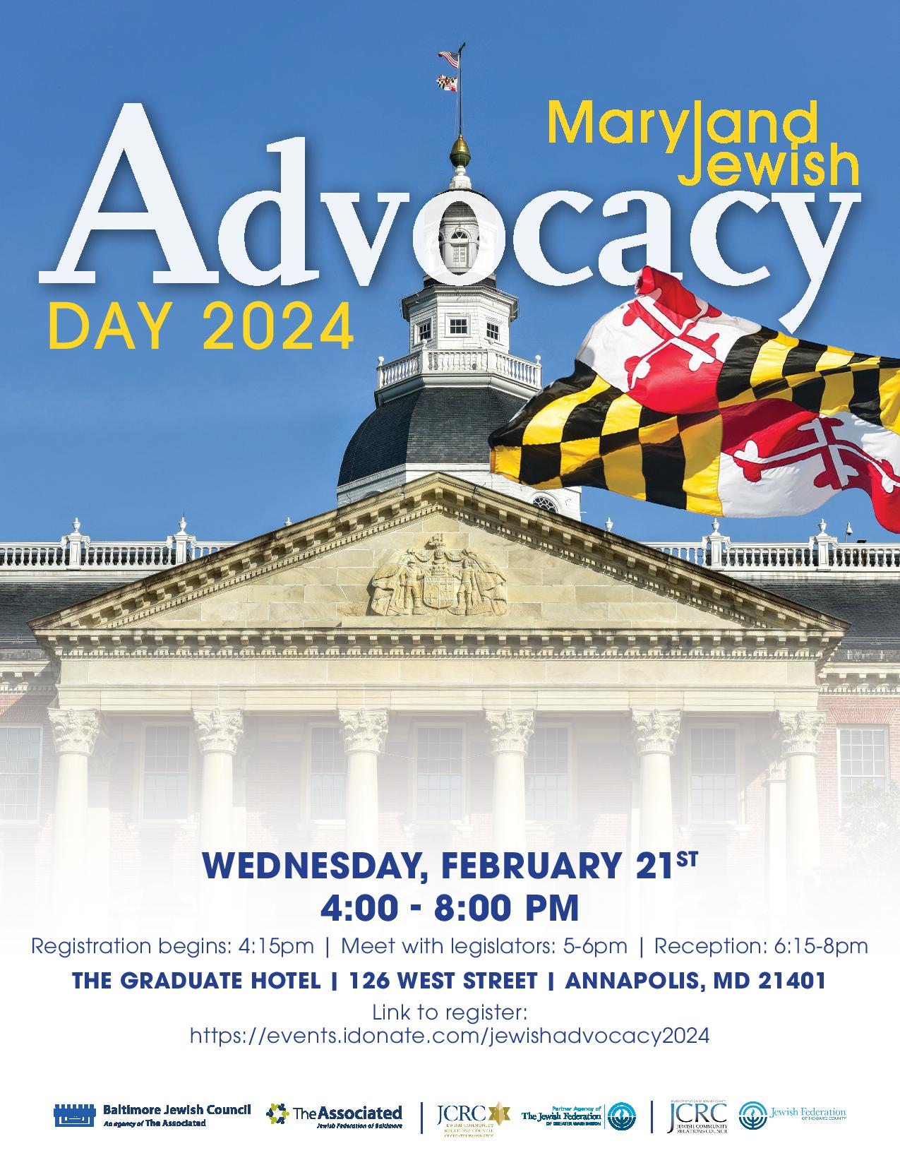 Maryland Jewish Advocacy Day 2024 - Baltimore Jewish Council