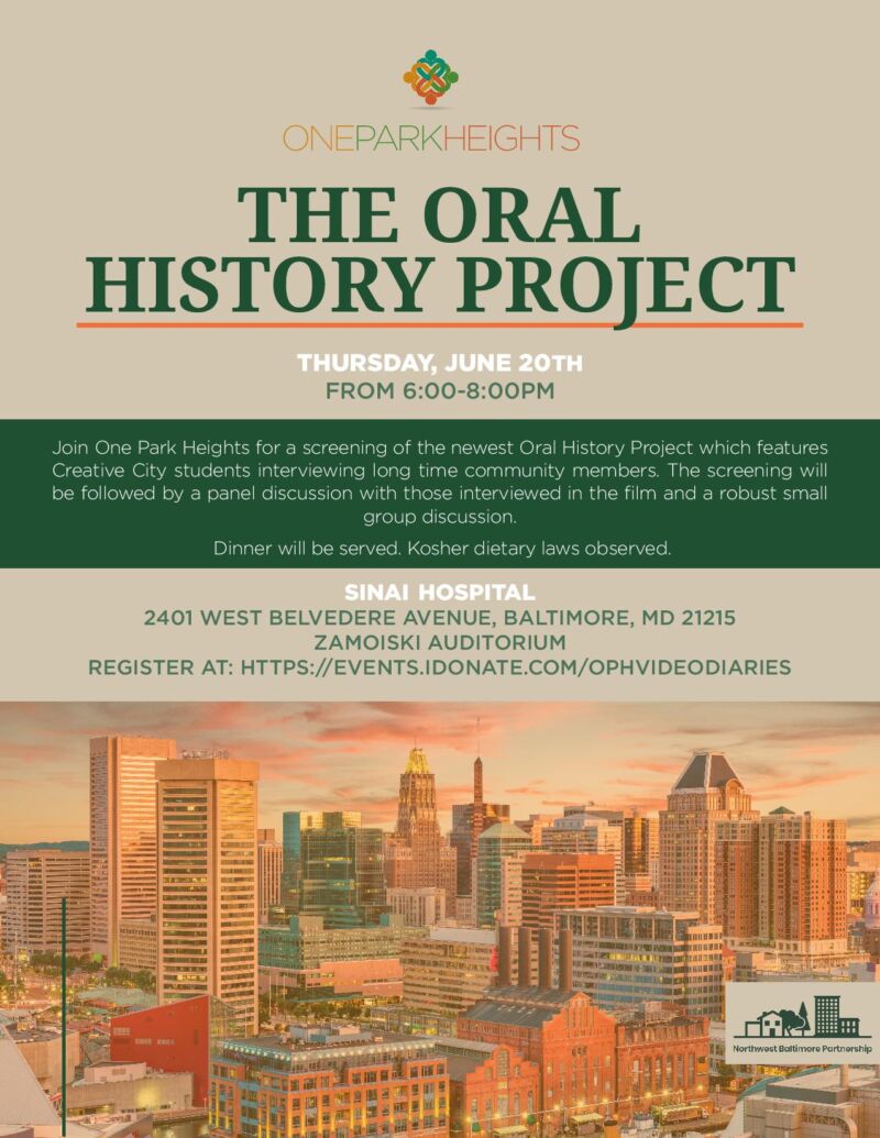 ONE PARK HEIGHTS Oral History Project Baltimore Jewish Council